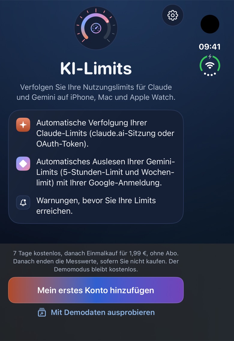 Willkommensbildschirm auf dem Außendisplay des iPhone Duo.