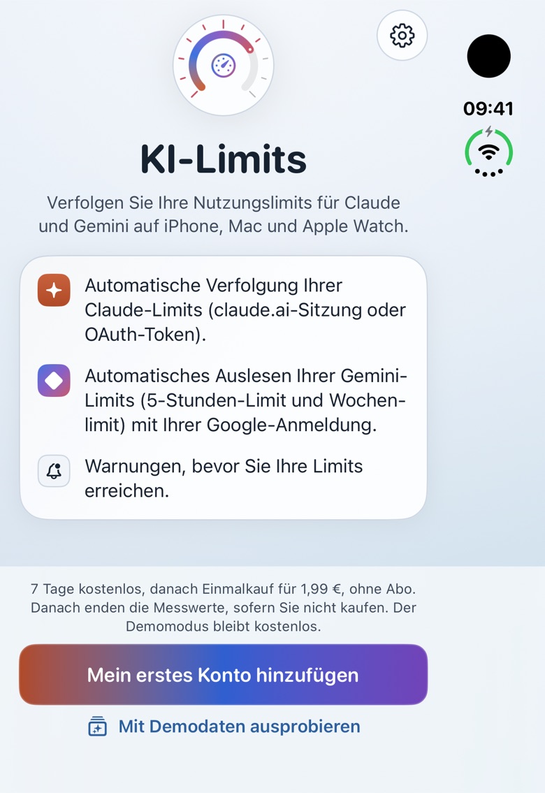 Willkommensbildschirm auf dem Außendisplay des iPhone Duo.
