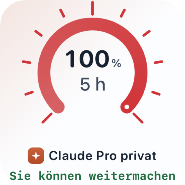 Kleines Widget mit „Sie können fortfahren“ nach dem Zurücksetzen (Demo-Darstellung).