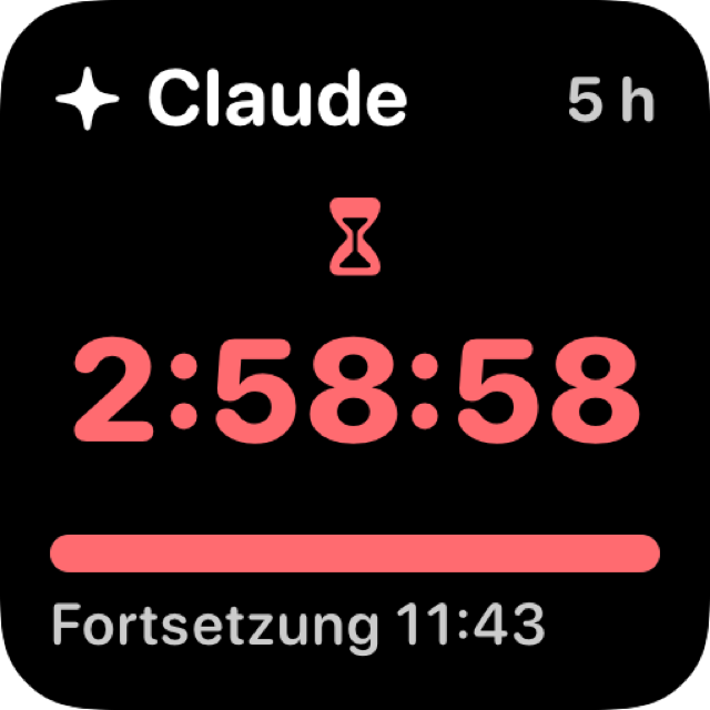 Widgets : StandBy, Limit erreicht